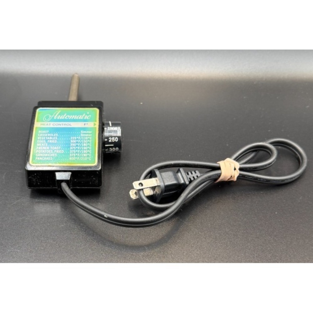 Heat Control Lifetime Power Plug for Liquid Core Electric Skillet & Multi-Cooker